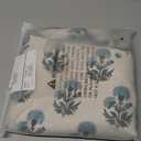 Block Print Shower Curtain Blue and White Shower Curtain Set Linen Textured with 12 Hooks Vintage Floral Grandmillennial Bathroom Decor for Vintage Farmhouse Frenchy Bathroom (72''W x 72''L)