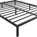 Queen Bed Frame - 10 Inch Heavy Duty Metal Platform - Under Bed Storage - Noise-Free Steel Slat Mattress Foundation - Easy Assembly - No Box Vernal Needed - Low Profile - Black - 10 INCH QUEEN