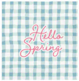 8 x Hello spring dinner napkins 16-pack