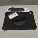 ZtotopCases for Samsung Galaxy Tab A11+ Plus/A9+ 11-Inch 2025/2023, Shockproof Hard Duty Case with Screen Protector+360 Rotating Hand Strap&Stand+Shoulder Strap for Tab A11+/A9 Plus Tablet, Black