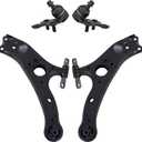 TRQ Front Lower Control Arm with Ball Joint Set Driver & Passenger Side Lower Compatible with 2011-2020 Toyota Sienna