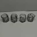 Set of 4 Stemless Wine Glasses,8oz Irregular Glass Cups for Whiskey, Scotch, Cocktails - Unique Glassware for Home, Bar, and Parties - Old Fashioned Glasses