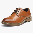 Bruno Marc Boy’s Dress Oxford Formal Shoes Brown 6 Big Kid