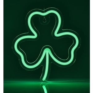 Neon Signs Clover St. Patrick's Day Shamrock Beer Bar Bedroom Art Neon Light LED Neon Lights Sign for Man Cave Home Office Hotel Pub Cafe Room Wall Decor set of 2