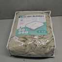 Heated Electric Blanket 62"x84" Twin Size, Soft Coral Fleece Blanket with 4 Heating Levels & 10 Hours Auto-Off, Fast Heating, Warm Cozy, Machine Washable for Home & Office - Light Brown