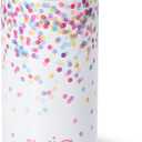 Swig Life Skinny Can Cooler, 12oz Insulated Slim Can Holder, Stainless Steel Cooler, Covers for Tall Beer Bottles, Beach Accessories for Women (Confetti)