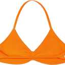 AUROLA Influence Strappy Bra Sports Bras for Women, Backless Padded Impact Strappy Bra Workout Gym Yoga with Removable Cups (Orange)
