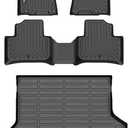 AIPOIL Floor Mats & Cargo Liner Set for 2022-2025 Genesis GV70 All Weather Protection TPE Anti-Slip Automotive Full Set Custom Car Mats Accessories - Black