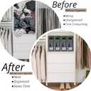 4 Pack Foldable Bed Sheet Set Organizer With Handle, Linen Closet Storage For Blankets, Duvet Covers, With Window And Label, Organizing Bedding, Queen & King Size, Gray