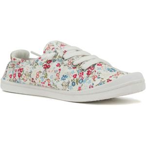 Soda Flat Women Shoes Linen Canvas Slip On Sneakers Lace Up Style Loafers Zig-S White Floral / Flowers Print 6.5
 8