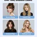 Farery Thermal Brush 1.5 Inch for Short to Medium Hair, Heated Round Curling Iron with 5 Heat Settings Up to 420F, Hot Styling Tool for Curls Bangs Volume Flips, Dual Voltage Travel