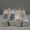 Vidifor 2 pcs Large Portable Caddy Tote with Handle, DIY Divided Basket for Art Supplies Crafts Colored Pencils Holds Brushes Makeup (Blue Dividers)