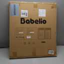 Babelio Baby Gate for Stairs, Kitchen & Doorways, 26-43" W 28" H No Bottom Bar| Easy Installation| One-Handed Operation| Auto-Close| Hardware Mount (Drill Needed) Safety Dog/Pet Gate Indoor (White)