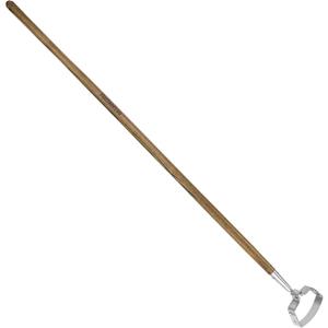 Haliaeetus Hula Hoe, 58'' Stainless Steel Scuffle Hoe, Action Hoe for Weeding in Push-Pull Motion, Stirrup Hoe with Comfortable Wood Long Handle for Standing to Weed on Flower Bed and Between Plants