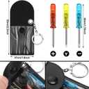 Jutom 24 Pcs Mini LED Flashlights Keychain Bulk Mini Screwdriver Keychain Set Father's Day Adult Tool Favors Prize for Father Men Husband Neighbor Gifts (Multicolor)