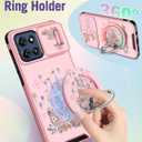 Buleens for Moto G Stylus 2025 Case - Cute Designed with Ring Stand & Camera Cover Women Girls Aesthetic Kawaii Girly Flower Castle Phone Cover for Moto G Stylus 5G 2025 Case Compatible with Magsafe