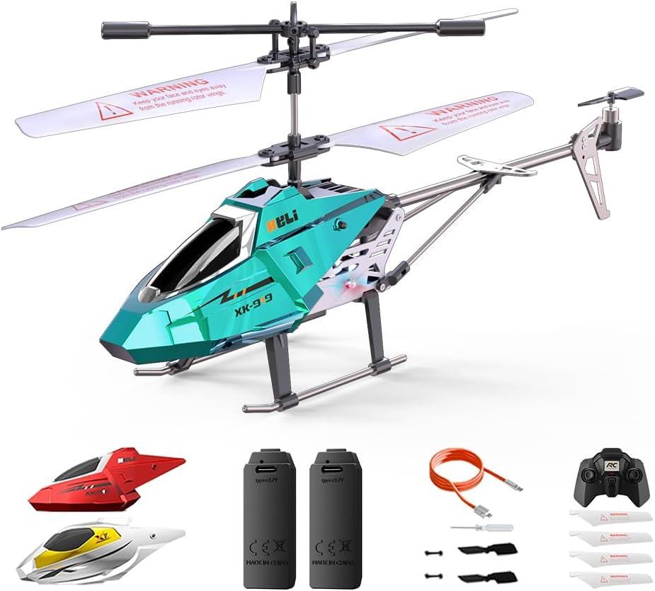 RC Helicopter, Remote Control Helicopter for Kids, 2.4 GHz, LED Light, One-Key Take Off/Landing, Altitude Hold, RC Toys for Boys Girls