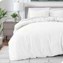 Bare Home Bedding Duvet Cover Queen Size - Premium 1800 Super Soft Collection - Lightweight, Cooling Duvet Cover - Soft Breathable Bedding (Queen, Cream)