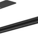 ASTOFLI Paper Towel Holder Under Cabinet No Drilling, Self Adhesive Paper Towel Holder Wall Mount for Kitchen Rack, Under Counter Napin Holder No Drill, 304 Stainless Steel Matte Black