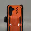 FNTCASE for Samsung Galaxy S25-FE Case: Military Grade Rugged Cell Phone Cover with Kickstand & Holster | Shockproof TPU Protection Bumper Matte Textured Design for Galaxy S25 FE Cases 6.7inch(Orange)