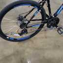 Schwinn GTX Comfort Adult Hybrid Bike, Men and Women, Dual Sport Bicycle, 700c Wheels, Step-Through or Step-Over Lightweight Aluminum Frame (18-Inch Frame, Black/Blue)