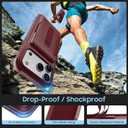 Compatible with iPhone 17 Pro Max Wallet Case with Card Holder (3-5 Cards) | Built-in Screen Protector | Hinge Kickstand | RFID Blocking | Phone Cover Case for Apple 17 ProMax, Wine Red