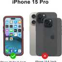 Designed for iPhone 15 Pro Case Waterproof, [Shockproof] [Dustproof] [Built-in Screen Protector] Phone Case for iPhone 15 Pro, Full Protective Case for iPhone 15 Pro 6.1-Red