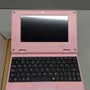 7 Inch Portable Mini Computer Laptop PC Netbook for Kids Android 12 Quad Core 32GB WiFi Built in Camera YouTube Flash Player (Pink)