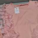 Floral Mesh Bishop Long Sleeve Maternity Midi Dress, Fall Maternity Bodycon Dress for Baby Shower (Large, Long Sleeve Pink)