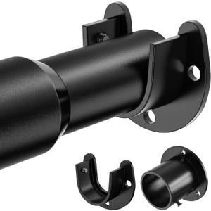 Mavivegue Closet Rod, 17 to 99 Inch Adjustable Closet Rods for Hanging Clothes, Heavy Duty Tension Rod, Black Curtain Rod, for Closet, Wardrobes, Bathroom, Laundry