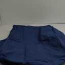 The Cotton Ottoman Slipcover Replacement. It Fits Pottery Barn PB Basic Ottoman. Dense Cotton Sofa Footstool Cover (Blue)