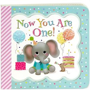 Now You Are One: Little Bird Greetings, Greeting Card Board Book with Personalization Flap, 1st Birthday Gifts for One Year Olds