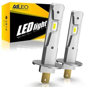 AILEO H1 LED Fog Light Bulb, 25W 6000 Lumens Super Bright 6000K Cool White 360°Beam H1 LED Bulb for DRL or Fog Light Bulb Replacement 1:1 Mini Size Quick Install IP68 Waterproof, 2 Pack