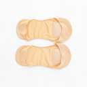 Jarseen 4 Pairs No Show Liner Socks Women's Low Cut Cotton Nylon Boat Invisible Hidden Socks Non-Slip for Flats (5-8, Nylon&Pad 4Nude)