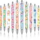 Dispowreath 12 Pcs Christmas Flower Pens Colorful Floral Ballpoint Pens Retractable Black Ink for Women Flower Writing Spring Journaling Floral Gifts Office Supplies Colleagues, Teachers, Students