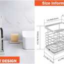 HarJue Toothbrush Holder, Luxurious Metal Toothbrush Toothpaste Holder with Marble Base for Bathroom, Multi-Slots Openwork Design, Bathroom Accessory for Storage and Organizer (Small, Chrome)