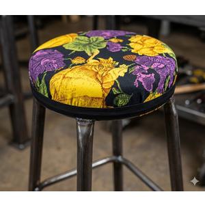 Levoberg Stool Cover Round 2 Pack Printed Bar Stool Seat Slipcover Stretch Rolling Stool Cover with Elastic Round Swivel Stool Cushion Cover Washable Round Barstool Covers Protector 13-20inch #1