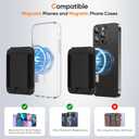 for Magsafe Wallet, 180 Adjustable Phone Grip & Card Holder, Strongest Magnetic Wallet for iPhone 17/16/15/14/13/12 Series, Holds 6+ Cards, Hidden Slot, RFID Blocking with Adjustable Stand