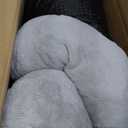 Veehoo Orthopedic Elevated Dog Bed with Fluffy Plush Bolster Cushion, Indoor Raised Dog Beds for Large Dogs, Soft Pet Sofa Cot with Removable Washable Mat, No-Slip Feet, 59 x 37 inches, Grey