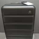 ISLAND ELEPHANT Expandable 20Inch Carry On Luggage Airline Approved - Top Opening Hardside Travel Suitcase Unbreakable -with Cup Holder,USB Charge,Side Pothook, 360°Spinner Wheels, TSA Lock-Grey