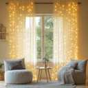 10x10ft Champagne Tulle Backdrop Curtains with Lights String for Parties,Wrinkle Free Sheer Curtain Wedding Photo Backdop Drapes for Baby Shower Birthday Party Photography Home Decorations