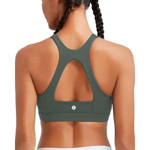 RUNNING GIRL Sports Bras for Women,Racerback Molded Cup Sports Bra with Sewn in Pads XL