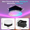 Bathroom exhaust fan with light and bluetooth speaker, Medium
