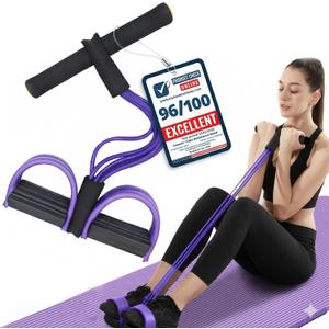 Premium 6 Tube Resistance Band Powerful, Visible Results with Safe Low-Impact Design | Multifunction Pedal Resistance Band | Home Gym Equipment for Women | 30-Day Support