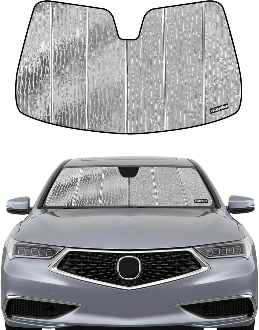 Windshield Sun Shade for Acura TLX 2021-2025,Front Window Sunshade Shield, 2-in-1 Reflective Sun Shade,Silver for Summer, Black for Winter (AstraGuard)