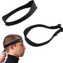 Hair Trimming Guide Men, Black Hair Cut Guides Fade Cutting Tool with 2 Hair Bands Adjustable Neckline Shaving Template for Home Use Barber Shops Hair Salons Makeup Rooms