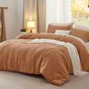 Bedsure Comforter Set Prewashed Soft Bedding Set 3Pcs Pumpkin 