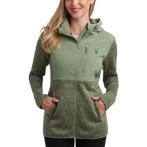 Spyder Women's Softshell Jacket - Bonded Micro-Fleece Lightweight Jacket Women - Full Zip Up Hooded Jackets for Women Size M