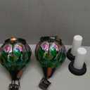 DREAMSOUL 2PCS Hummingbird Hot Air Balloon Solar Lantern, Hanging Glass Solar Lanterns Outdoor Waterproof for Garden Tree