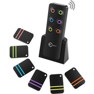 Esky Key Finder Locator with Sound, Stick-on TV Remote Control Finder, Item Locator Tags with 85dB Noise Sound 6 Receivers, Wallet Tracker Key Finders for Finding Keys, Remote Gift Idea